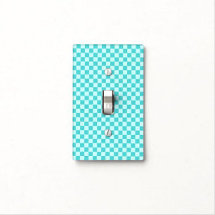 Blue Combination Classic Checkerboard by STaylor Light Switch Cover