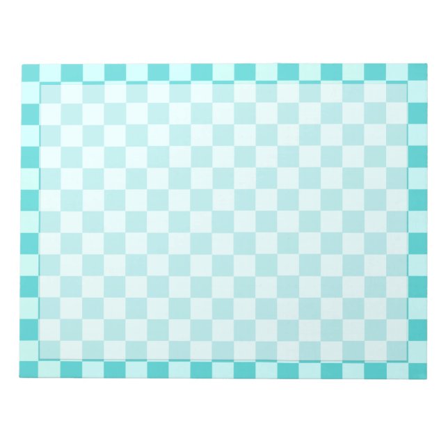 Blue Combination Classic Checkerboard by STaylor Notepad (Front)