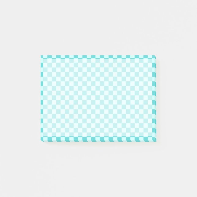 Blue Combination Classic Checkerboard by STaylor Post-it Notes (Front)
