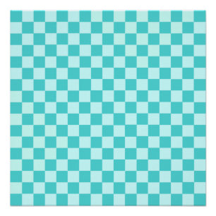 Blue Combination Classic Checkerboard by STaylor Poster