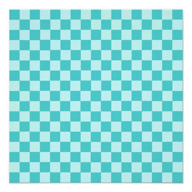 Blue Combination Classic Checkerboard by STaylor Poster (Front)