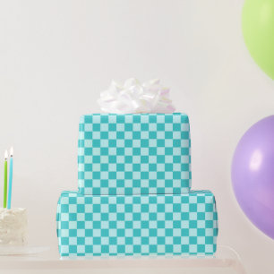 Blue Combination Classic Checkerboard by STaylor Wrapping Paper