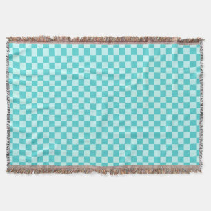 Blue Combination Classic Checkerboard Throw Blanket