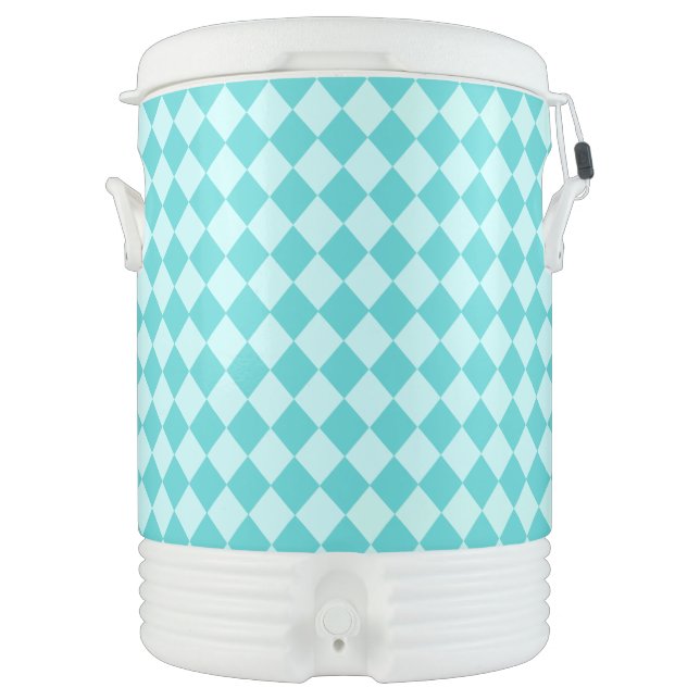 Blue Combination Diamond Pattern by Shirley Taylor Beverage Cooler (Front)