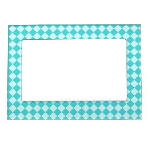 Blue Combination Diamond Pattern by Shirley Taylor Magnetic Picture Frame