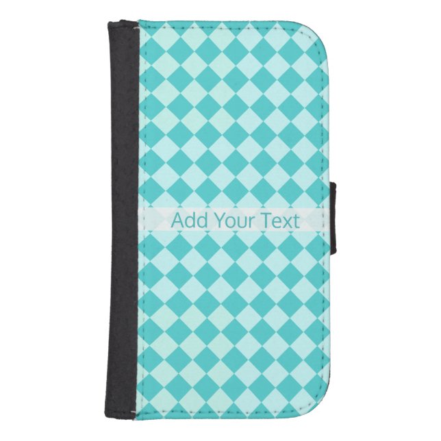 Blue Combination Diamond Pattern by Shirley Taylor Samsung Galaxy Wallet Case (Front)