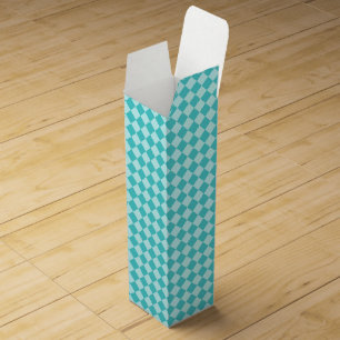 Blue Combination Diamond Pattern by Shirley Taylor Wine Box