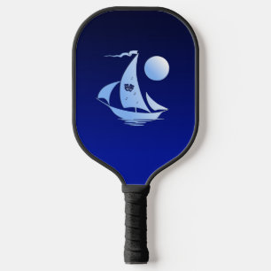 Blue Comedy and Tragedy Theater Sailboat Pickleball Paddle