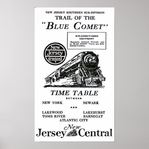 Blue Comet Train _ Luxury coach Trains Poster