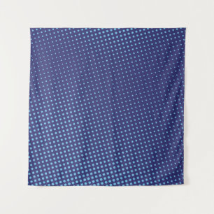 Blue comic pop-art halftone background vintageabst tapestry