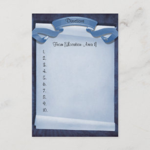 Blue Commitment Ceremony Custom Driving Directions Invitation