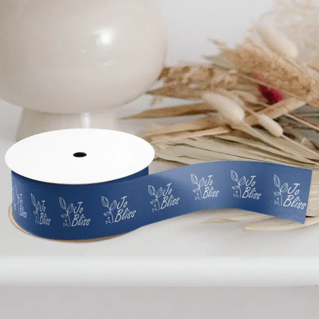 Blue Company Branded, Logo Promotional Gift Grosgrain Ribbon | Zazzle
