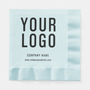 Blue Company Logo Event Minimalist Napkins