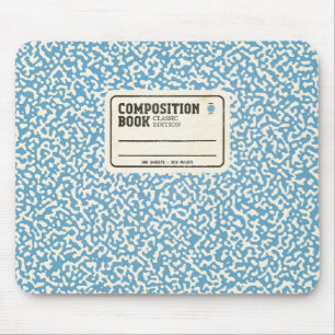 Blue Composition Notebook Mouse Pad