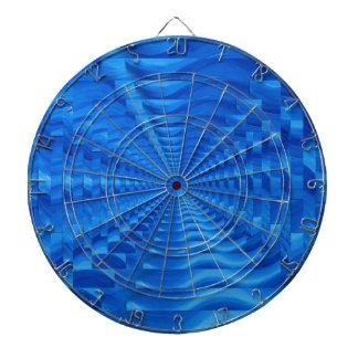Blue Concentric Squares Dartboard
