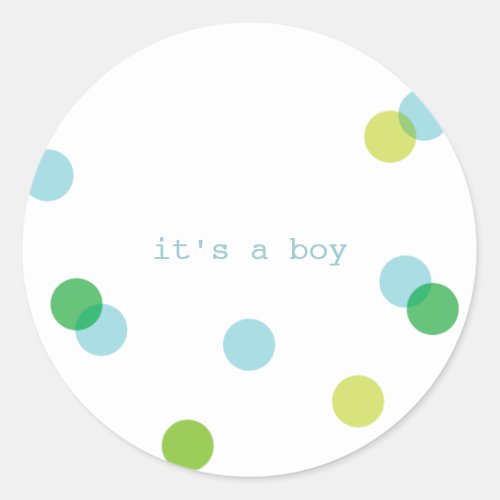 Blue confetti  Its a boy stickers