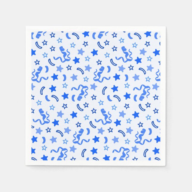 Blue Confetti Napkins (Front)