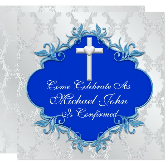 BLUE CONFIRMATION Invitations Elegant Design