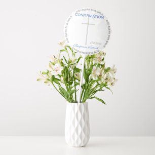 Blue Confirmation Silver Cross Balloon