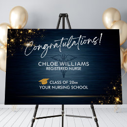 Blue Congratulations Nurse RN Graduation Custom Foam Board