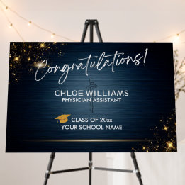 Blue Congratulations Physician Assistant Graduate Foam Board