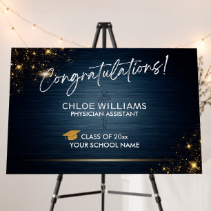 Blue Congratulations Physician Assistant Graduate Foam Board