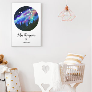 Blue Constellation Capricorn Horoscope Sign Gift