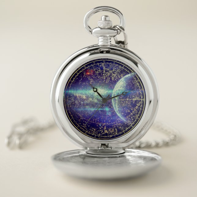 Blue Constellation Pocket Watch (Inside)