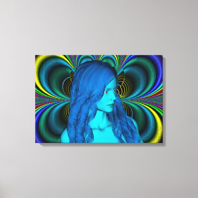 Blue Contemplation Canvas Print (Front)