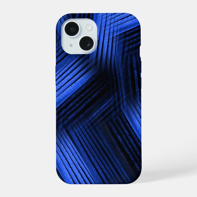 Blue Contemporary Abstract Iphone Case (Back)