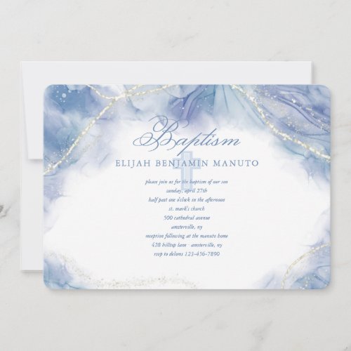 Blue Contemporary Religious  Invitation