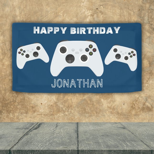 BLUE CONTROLLER GAMER LEVEL UP FAVOR BAG BANNER (Creator Uploaded)