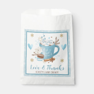 Blue Cookies and Cocoa Birthday Party Favor Bag