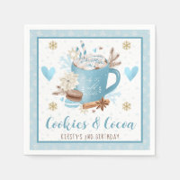 Blue Cookies & Cocoa 2nd Birthday Party