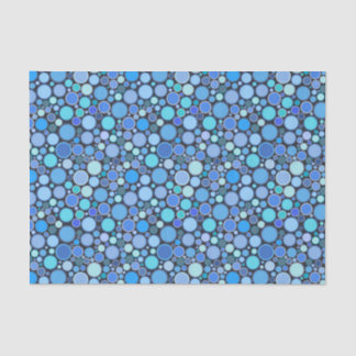 Blue cool bubbles pattern tissue paper