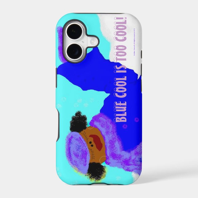 BLUE  COOL IPHONE CASE (Back)
