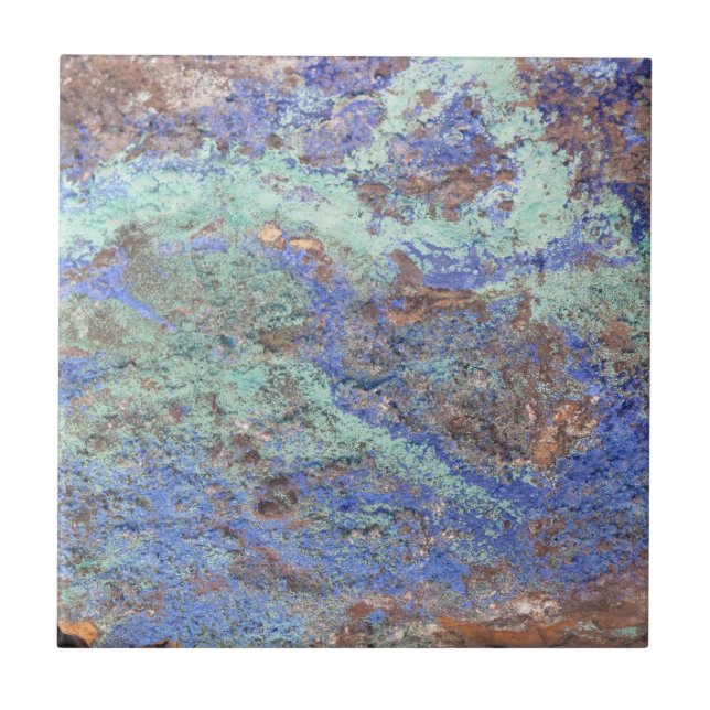 Blue Copper Ceramic Tile (Front)