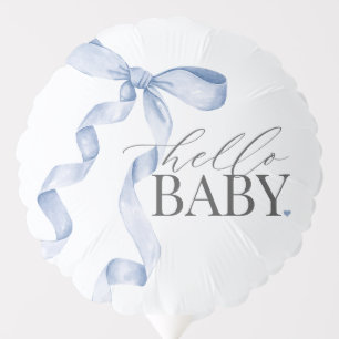 Blue Coquette Bow Girl Baby Shower Decor Balloon