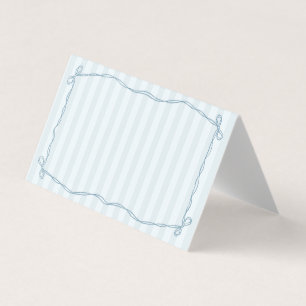 Blue Coquette Bow Pastel Place Card Table Decor
