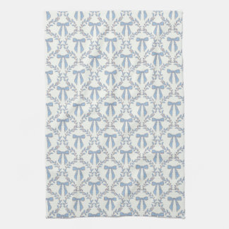 Blue Coquette Bows, Trellis, Preppy Kitchen Towel