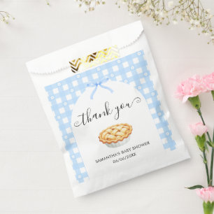 Blue Coquette Pie Baby Shower Thank You Favor Bag