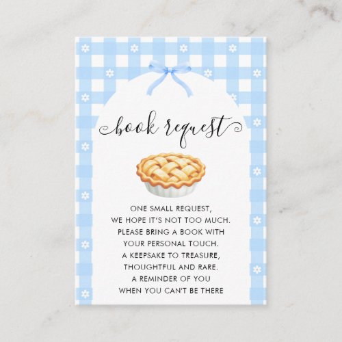 Blue Coquette Pie Book Request