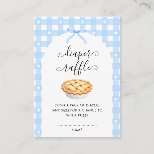Blue Coquette Pie Diaper Raffle