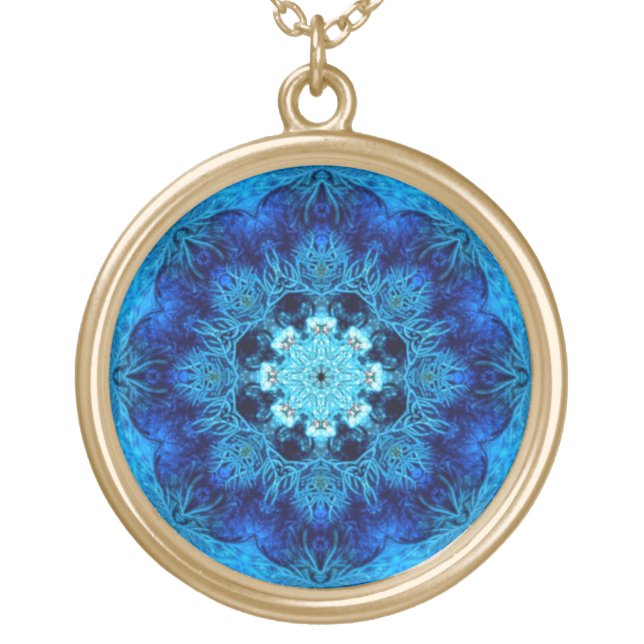 Blue Coral Abstract Necklace (Front)