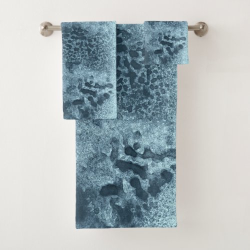 Blue Coral Bath Towel Set