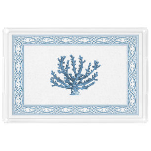 Blue Coral Lucite Tray