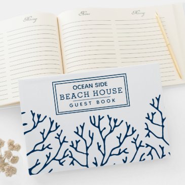 Blue Coral Pattern - Beach House Vacation Rental