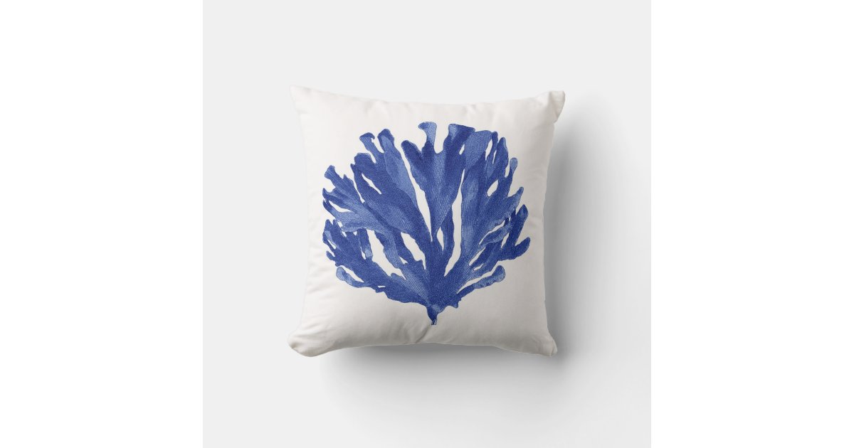 Blue Coral Pillow Zazzle