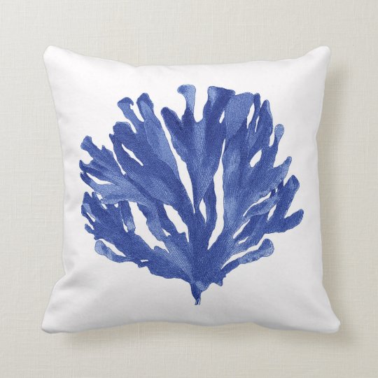 Blue Coral Pillow | Zazzle.com