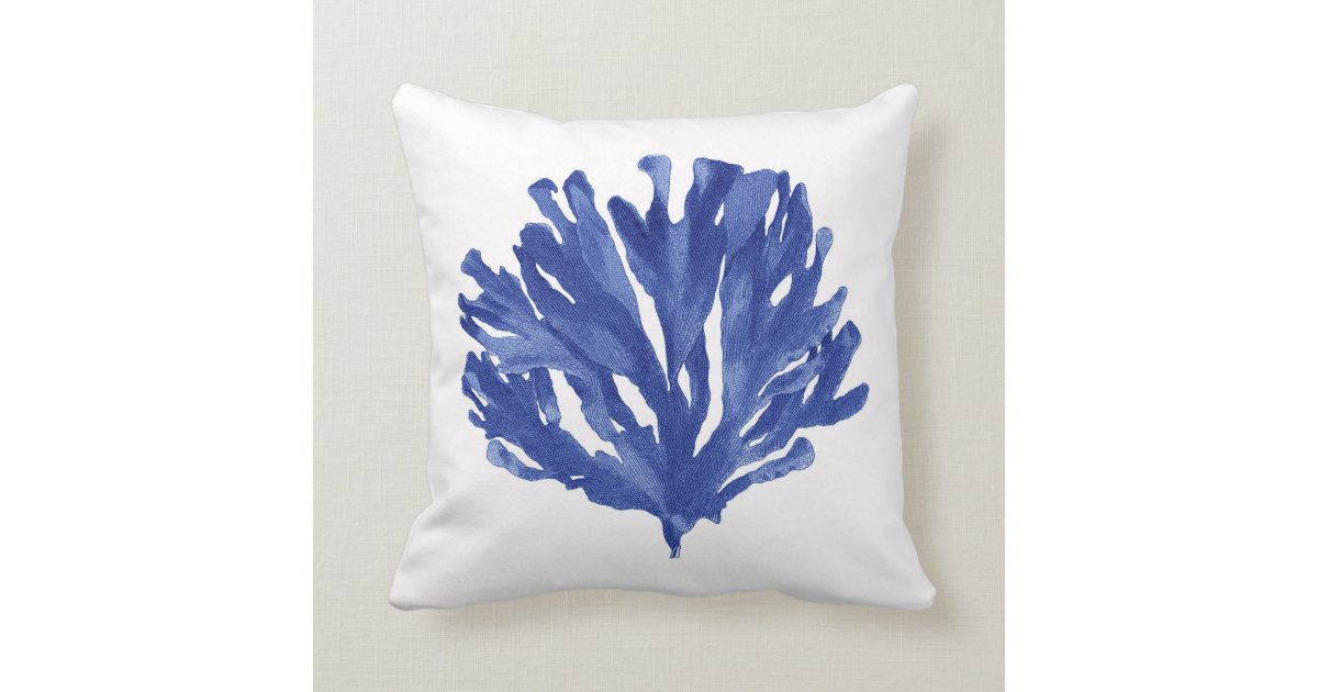 Blue Coral Pillow